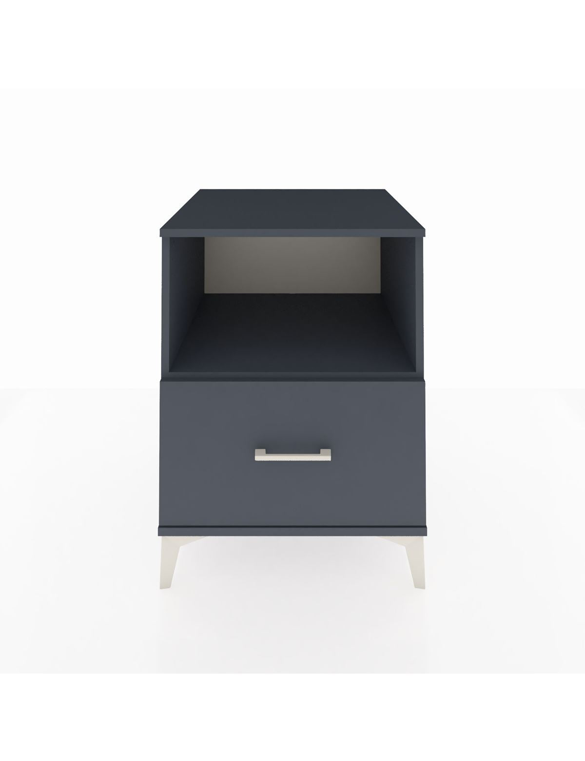 Kronos Komodin Tek Raflı Tek Çekmeceli 60x59x80 Antrasit-Antrasit