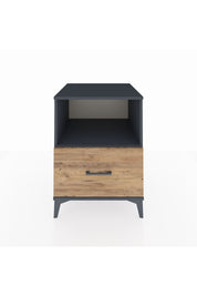 Kronos Komodin Tek Raflı Tek Çekmeceli 60x59x80 Antrasit-Çam
