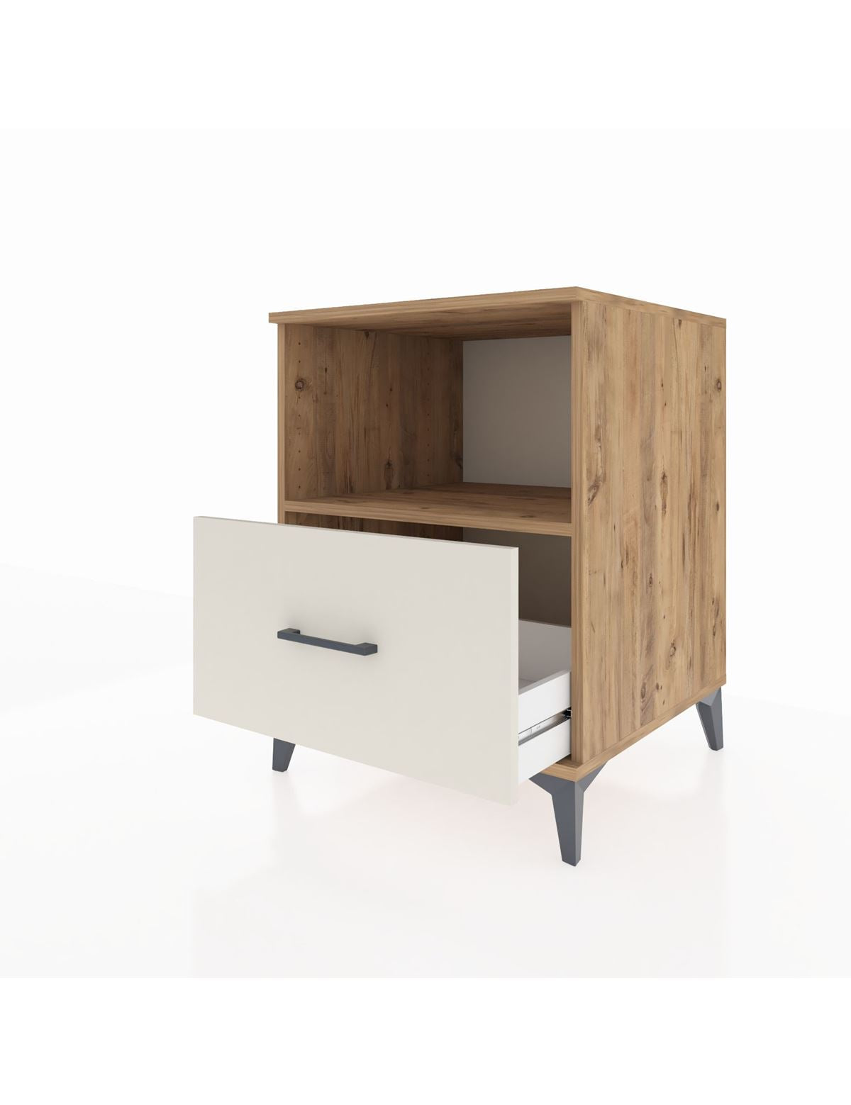 Kronos Komodin Tek Raflı Tek Çekmeceli 60x59x80 - S79M011V7C