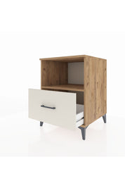 Kronos Komodin Tek Raflı Tek Çekmeceli 60x59x80 Çam-Aytaşı