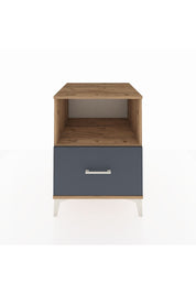 Kronos Komodin Tek Raflı Tek Çekmeceli 60x59x80 Çam-Antrasit