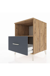 Kronos Komodin Tek Raflı Tek Çekmeceli 60x59x80 Çam-Antrasit