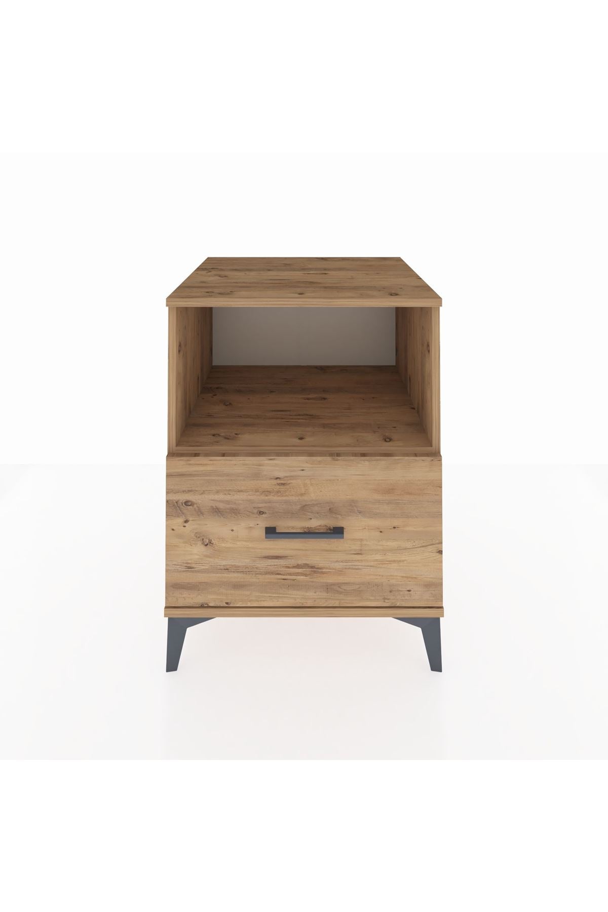 Kronos Komodin Tek Raflı Tek Çekmeceli 60x59x80 Çam-Çam