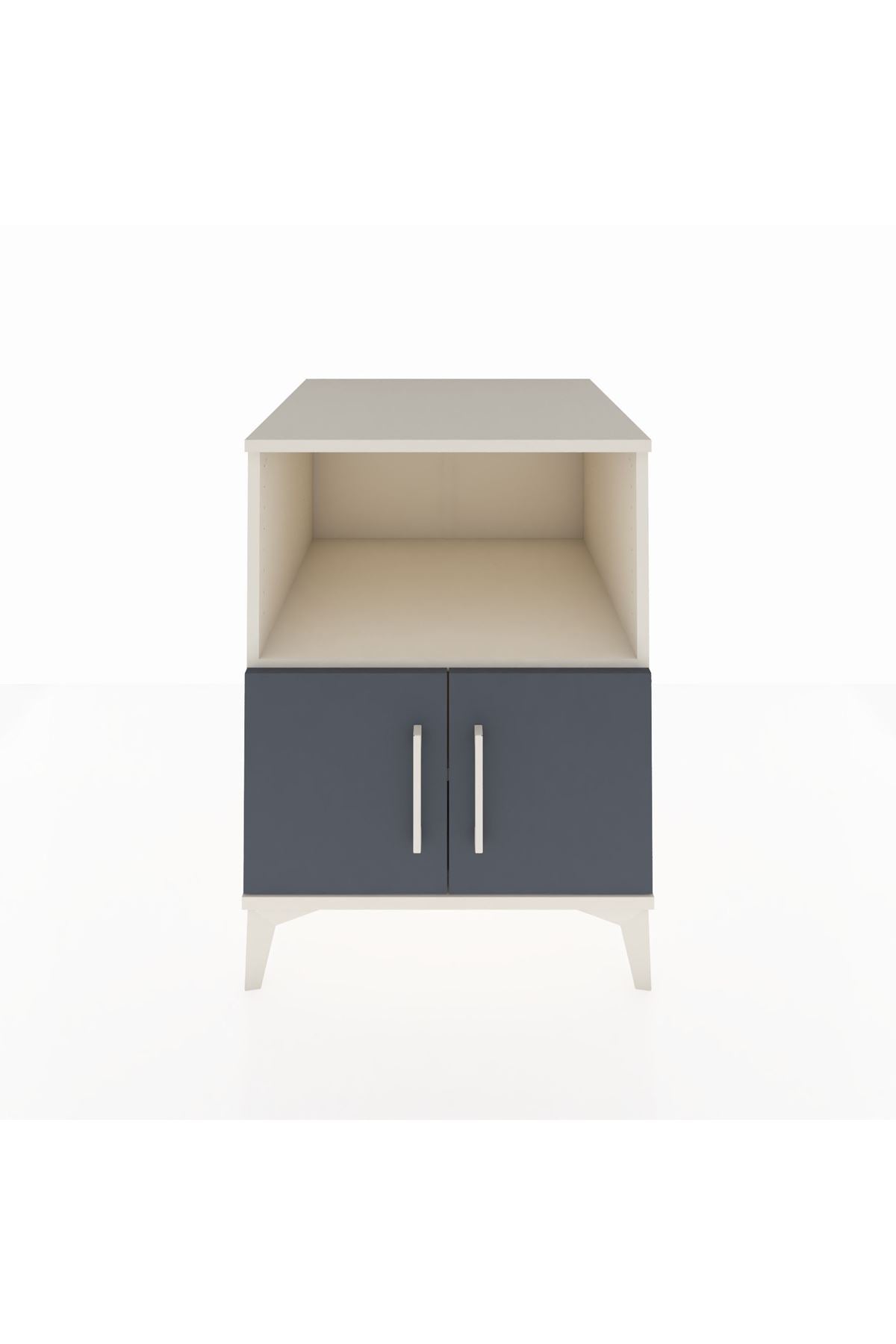 Kronos Komodin 2 Raflı 2 Kapaklı 60x59x80 Aytaşı-Antrasit