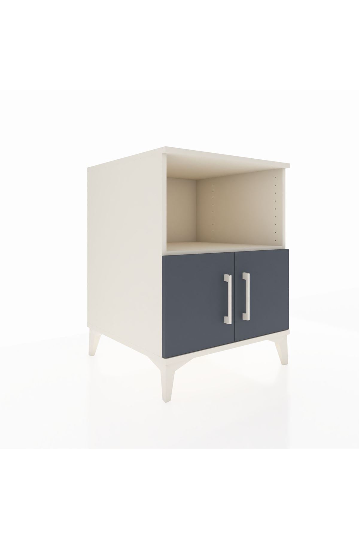 Kronos Komodin 2 Raflı 2 Kapaklı 60x59x80 Aytaşı-Antrasit