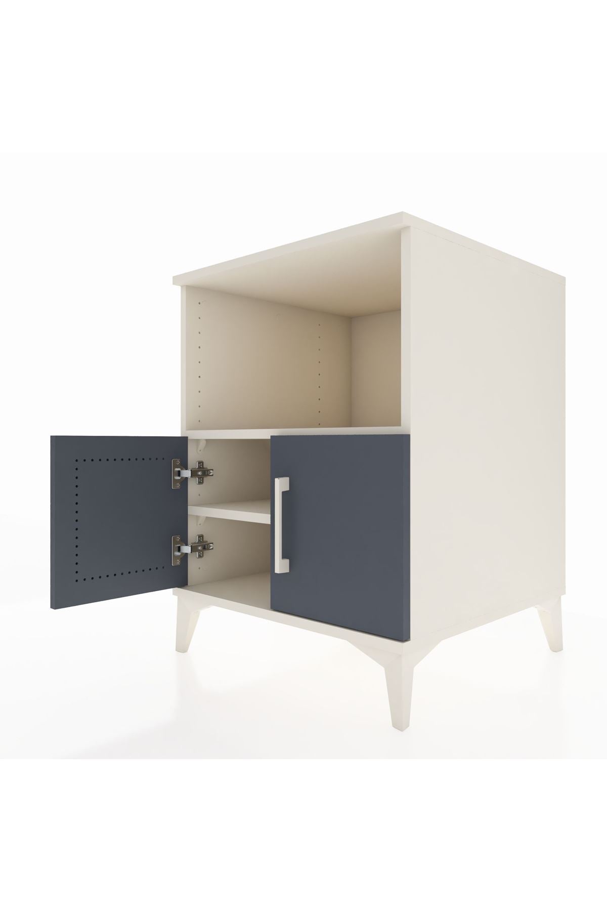 Kronos Komodin 2 Raflı 2 Kapaklı 60x59x80 Aytaşı-Antrasit