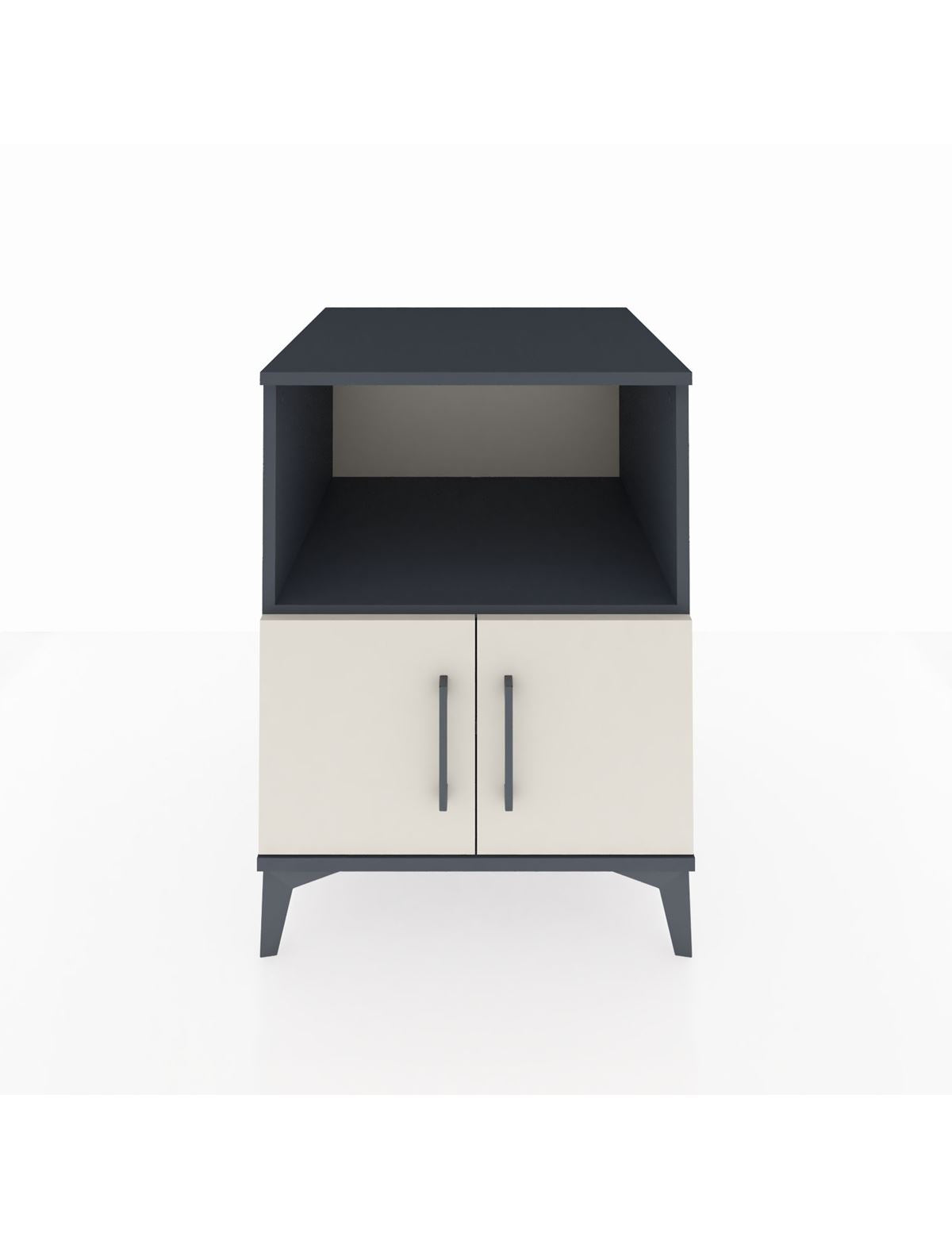 Kronos Komodin 2 Raflı 2 Kapaklı 60x59x80 Antrasit-Aytaşı