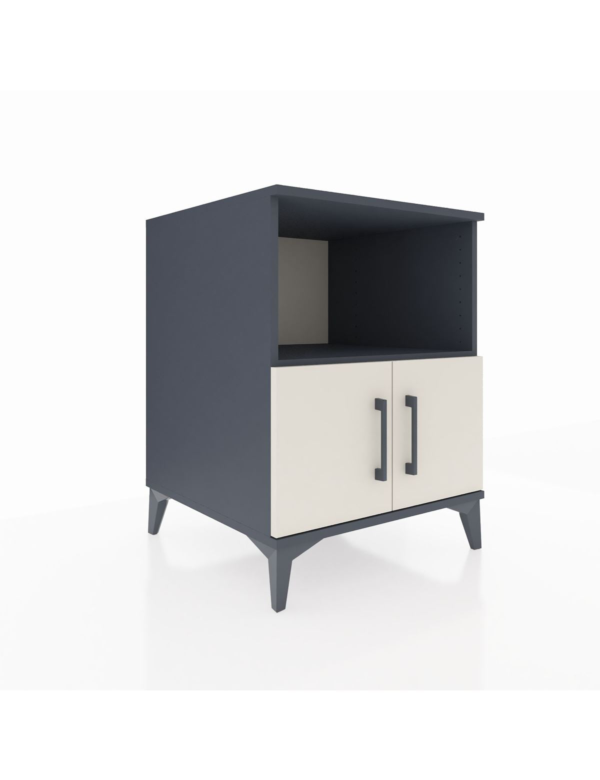 Kronos Komodin 2 Raflı 2 Kapaklı 60x59x80 Antrasit-Aytaşı