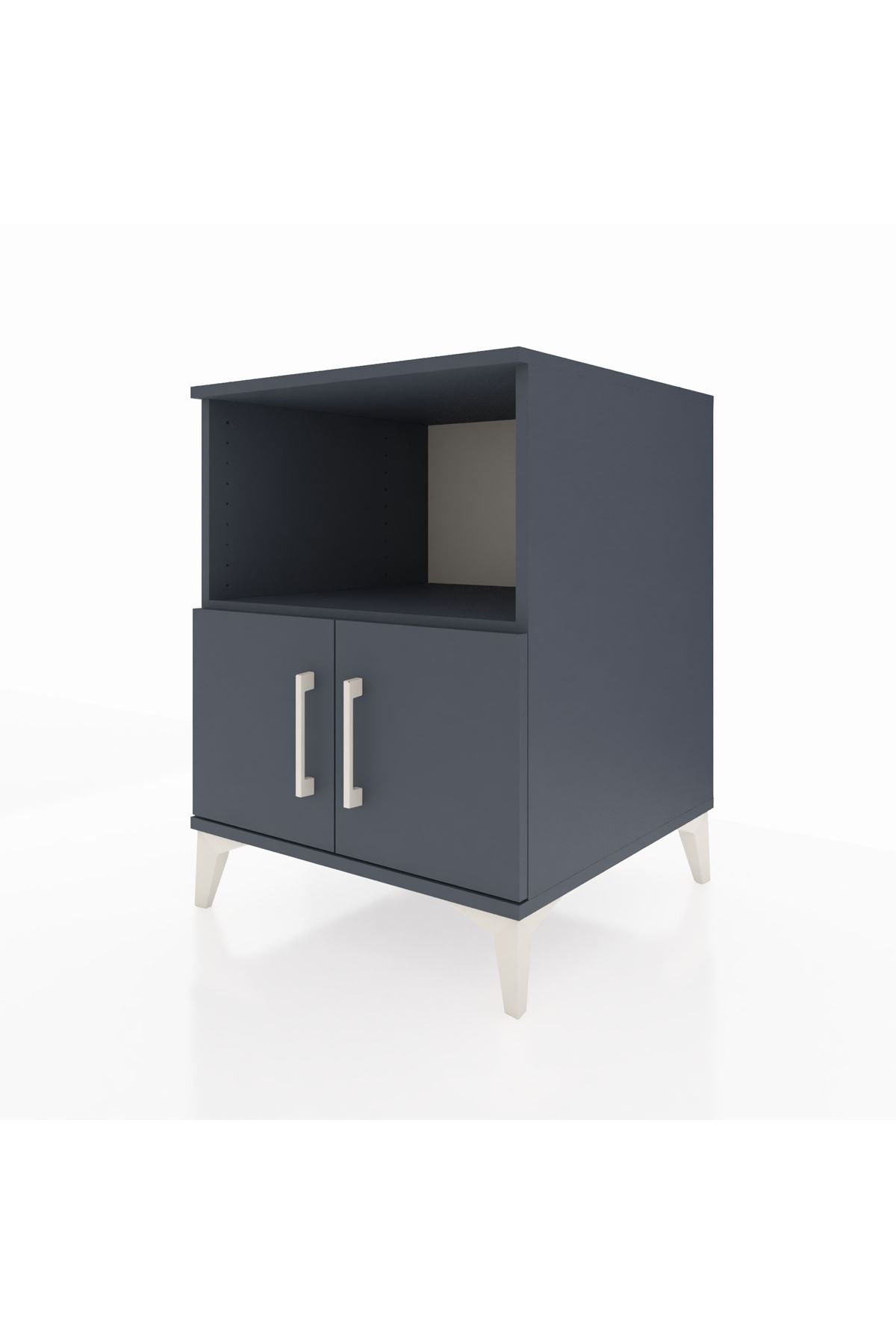 Kronos Komodin 2 Raflı 2 Kapaklı 60x59x80 Antrasit-Antrasit