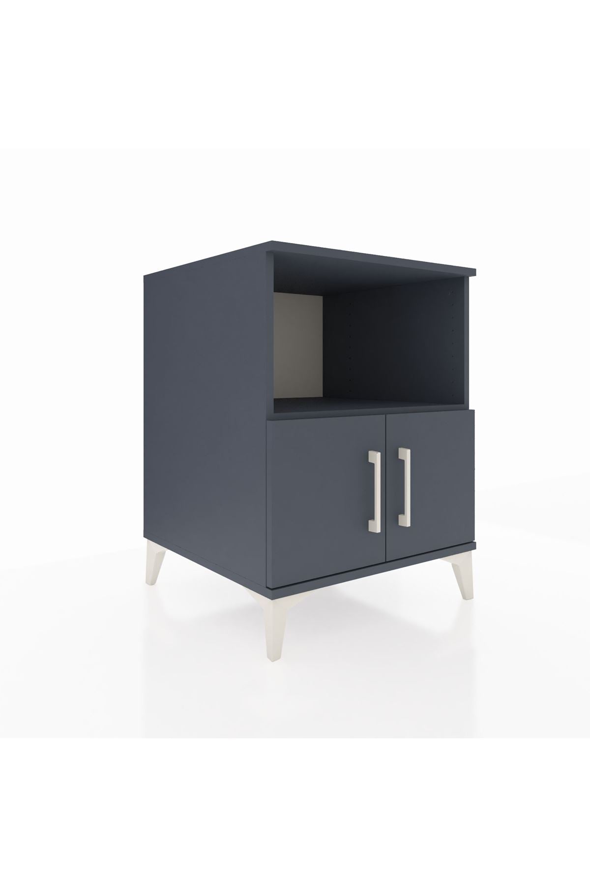 Kronos Komodin 2 Raflı 2 Kapaklı 60x59x80 Antrasit-Antrasit