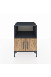 Kronos Komodin 2 Raflı 2 Kapaklı 60x59x80 Antrasit-Çam