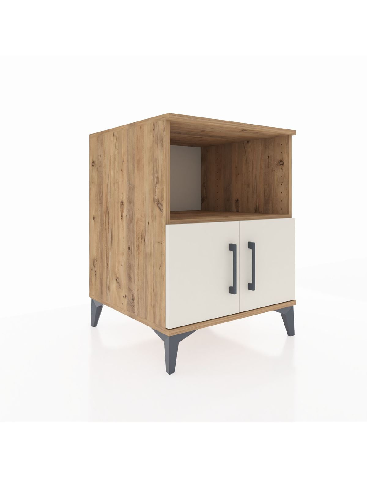 Kronos Komodin 2 Raflı 2 Kapaklı 60x59x80 Çam-Aytaşı