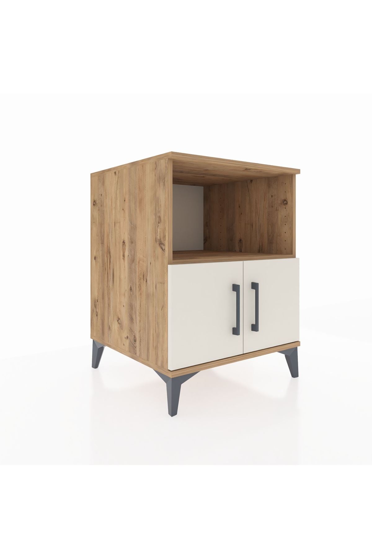 Kronos Komodin 2 Raflı 2 Kapaklı 60x59x80 Çam-Aytaşı