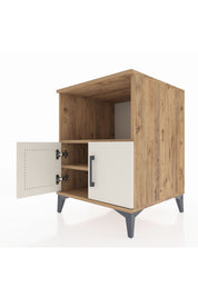 Kronos Komodin 2 Raflı 2 Kapaklı 60x59x80 Çam-Aytaşı