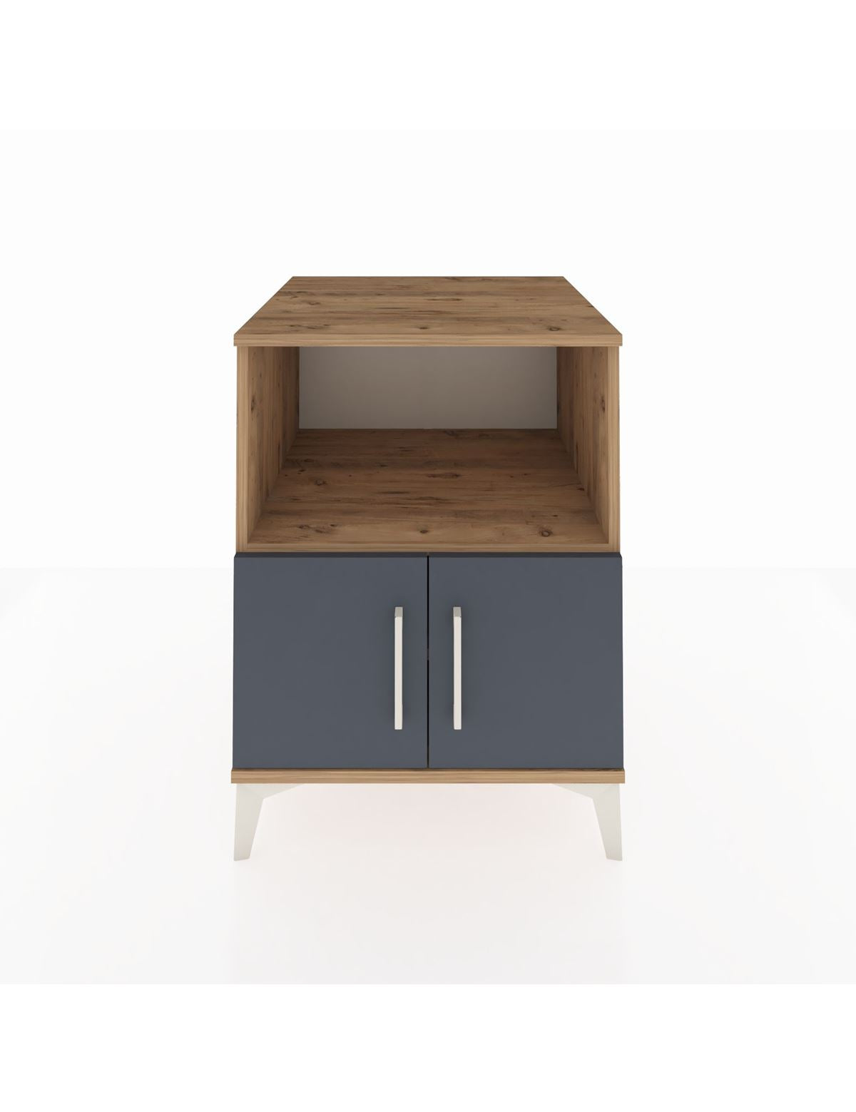 Kronos Komodin 2 Raflı 2 Kapaklı 60x59x80 Çam-Antrasit