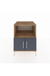 Kronos Komodin 2 Raflı 2 Kapaklı 60x59x80 Çam-Antrasit