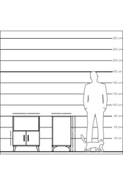 Kronos Komodin 2 Raflı 2 Kapaklı 60x59x80 Çam-Çam