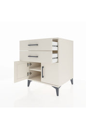 Kronos Komodin Tek Raflı 2 Çekmeceli 2 Kapaklı 60x59x80 Aytaşı-Aytaşı