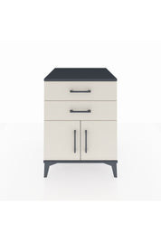 Kronos Komodin Tek Raflı 2 Çekmeceli 2 Kapaklı 60x59x80 Antrasit-Aytaşı