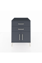 Kronos Komodin Tek Raflı 2 Çekmeceli 2 Kapaklı 60x59x80 Antrasit-Antrasit
