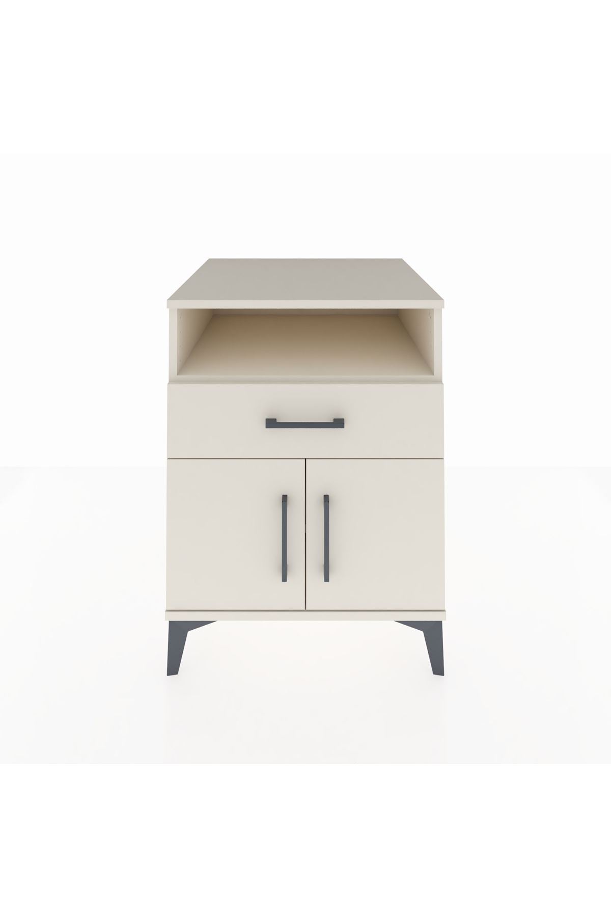 Kronos Komodin 2 Raflı Tek Çekmeceli 2 Kapaklı 60x59x80 Aytaşı-Aytaşı