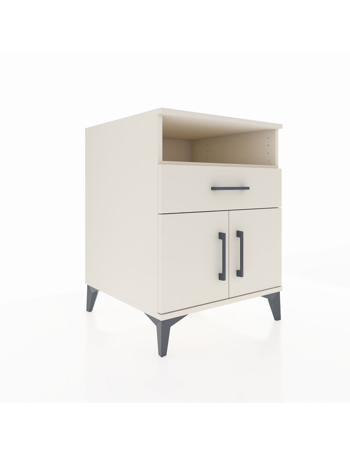 Kronos Komodin 2 Raflı Tek Çekmeceli 2 Kapaklı 60x59x80 Aytaşı-Aytaşı