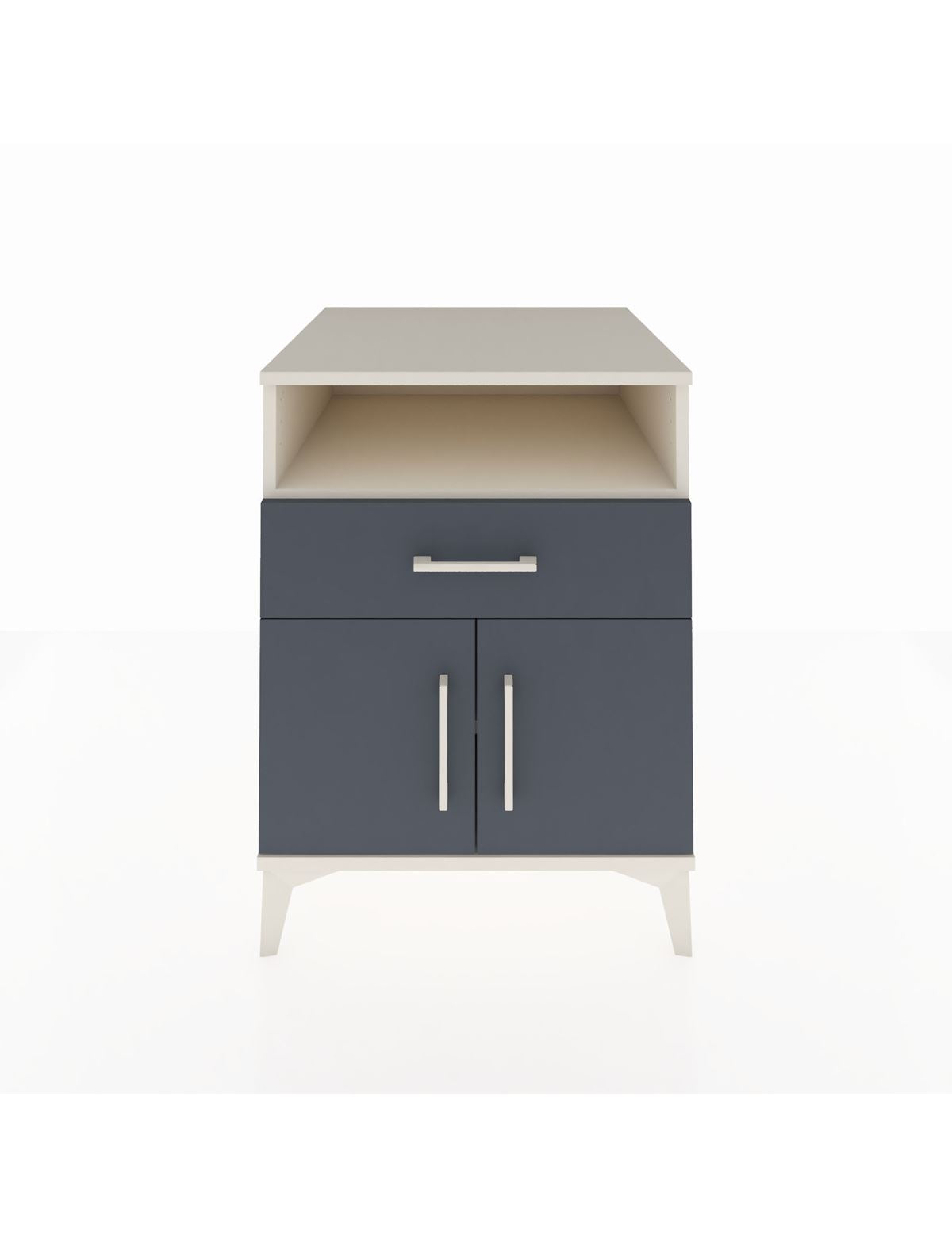 Kronos Komodin 2 Raflı Tek Çekmeceli 2 Kapaklı 60x59x80 Aytaşı-Antrasit