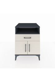 Kronos Komodin 2 Raflı Tek Çekmeceli 2 Kapaklı 60x59x80 Antrasit-Aytaşı