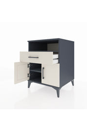 Kronos Komodin 2 Raflı Tek Çekmeceli 2 Kapaklı 60x59x80 Antrasit-Aytaşı