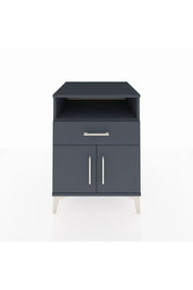 Kronos Komodin 2 Raflı Tek Çekmeceli 2 Kapaklı 60x59x80 Antrasit-Antrasit