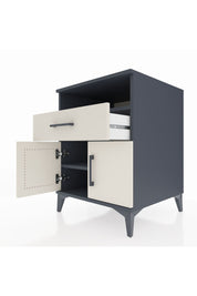 Kronos Komodin 2 Raflı Tek Çekmeceli 2 Kapaklı 60x59x80 Antrasit-Aytaşı