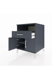 Kronos Komodin 2 Raflı Tek Çekmeceli 2 Kapaklı 60x59x80 Antrasit-Antrasit