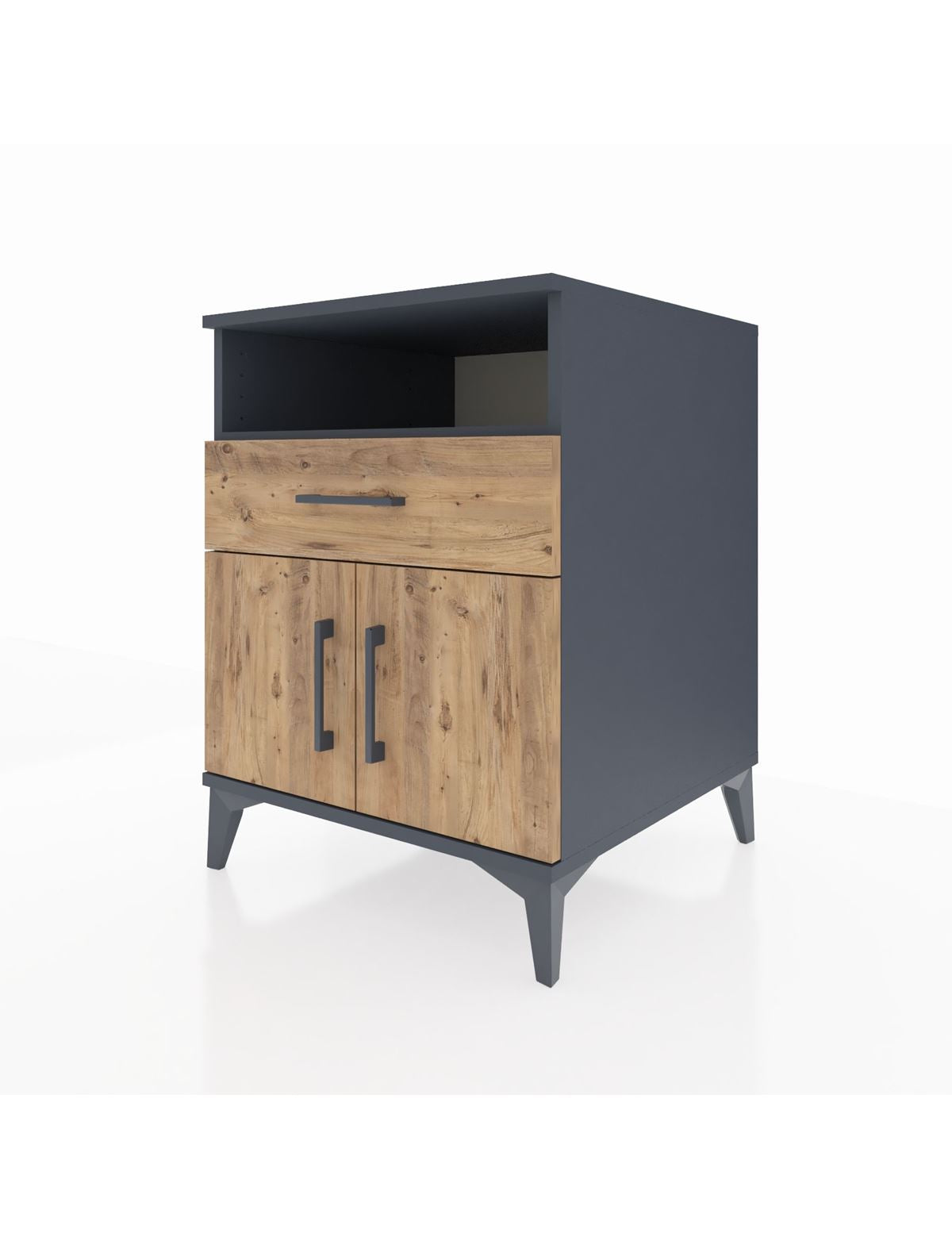 Kronos Komodin 2 Raflı Tek Çekmeceli 2 Kapaklı 60x59x80 - S79M014V6C