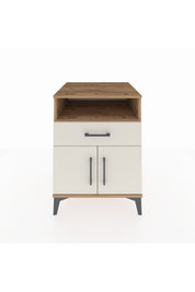 Kronos Komodin 2 Raflı Tek Çekmeceli 2 Kapaklı 60x59x80 Çam-Aytaşı