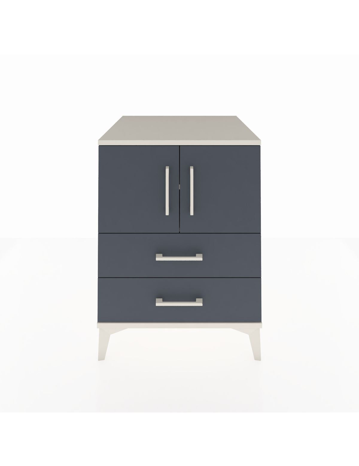 Kronos Komodin 2 Raflı 2 Çekmeceli 2 Kapaklı 60x59x80 Aytaşı-Antrasit