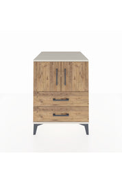 Kronos Komodin 2 Raflı 2 Çekmeceli 2 Kapaklı 60x59x80 Aytaşı-Çam