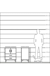 Kronos Komodin 2 Raflı 2 Çekmeceli 2 Kapaklı 60x59x80 Aytaşı-Çam