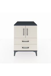 Kronos Komodin 2 Raflı 2 Çekmeceli 2 Kapaklı 60x59x80 Antrasit-Aytaşı