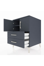 Kronos Komodin 2 Raflı 2 Çekmeceli 2 Kapaklı 60x59x80 Antrasit-Antrasit