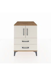 Kronos Komodin 2 Raflı 2 Çekmeceli 2 Kapaklı 60x59x80 Çam-Aytaşı
