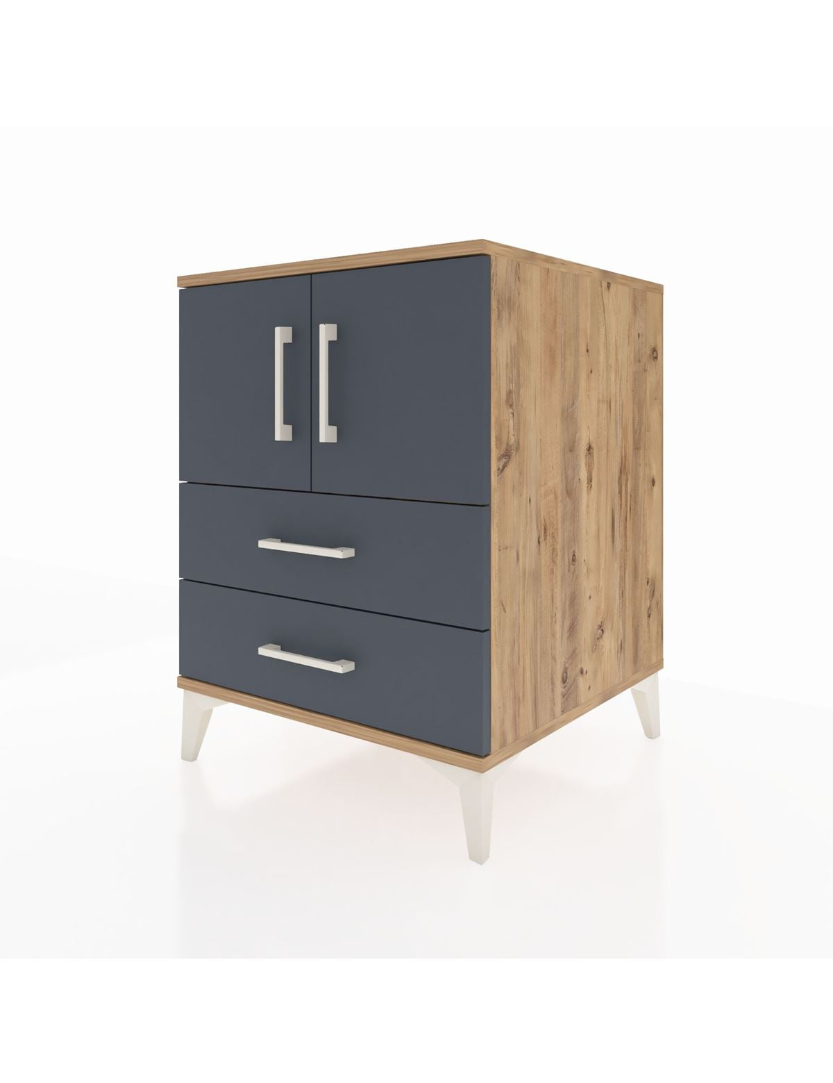 Kronos Komodin 2 Raflı 2 Çekmeceli 2 Kapaklı 60x59x80 - S79M015V8C