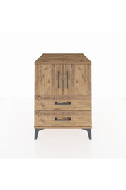 Kronos Komodin 2 Raflı 2 Çekmeceli 2 Kapaklı 60x59x80 Çam-Çam