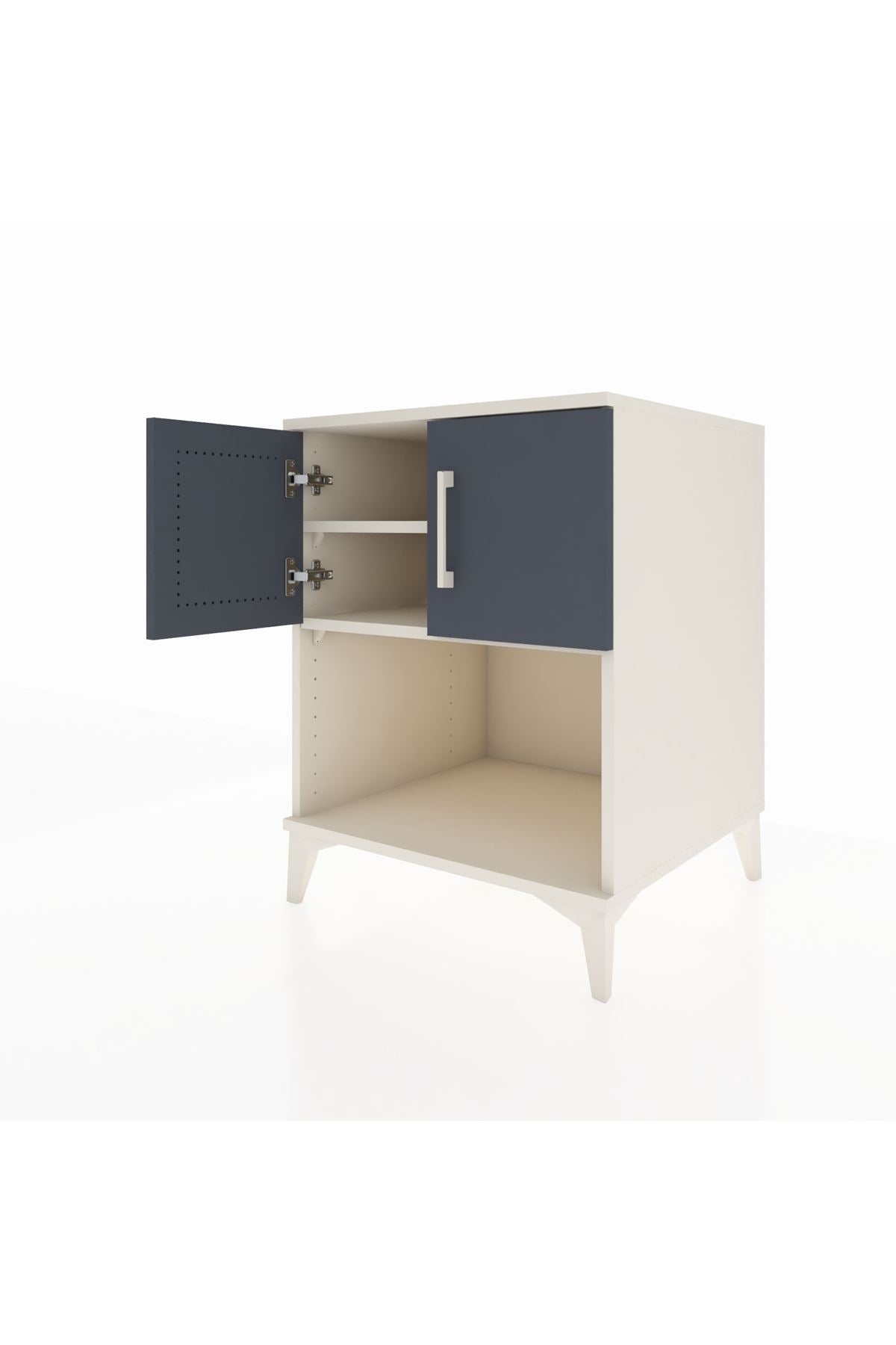 Kronos Komodin 2 Raflı 2 Kapaklı 60x59x80 Aytaşı-Antrasit