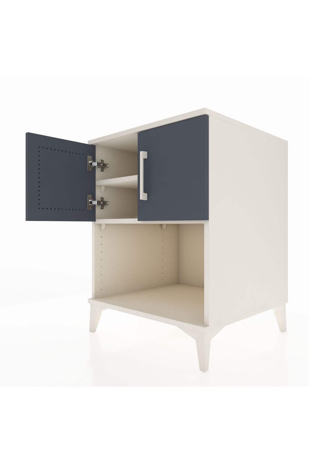 Kronos Komodin 2 Raflı 2 Kapaklı 60x59x80 Aytaşı-Antrasit