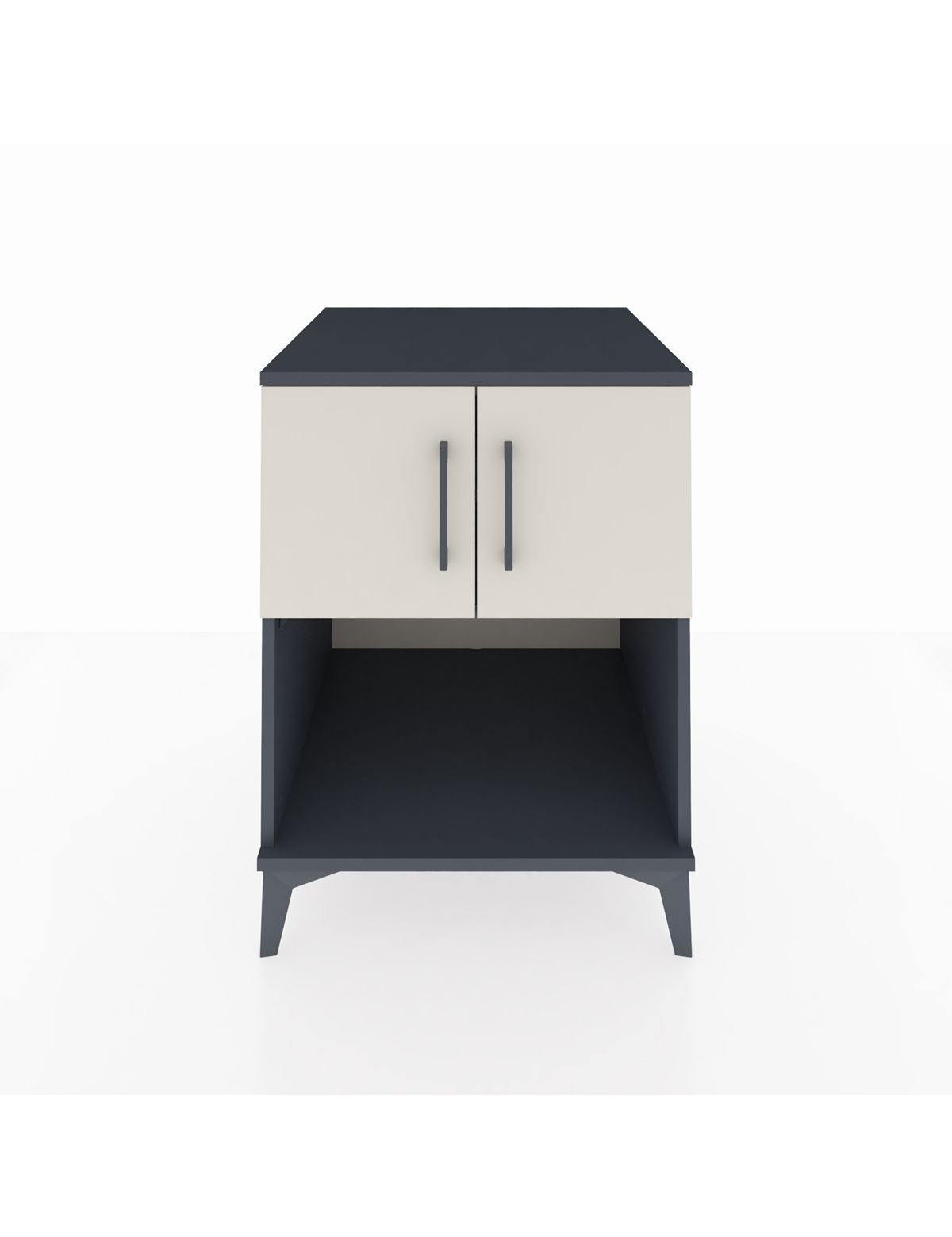 Kronos Komodin 2 Raflı 2 Kapaklı 60x59x80 Antrasit-Aytaşı