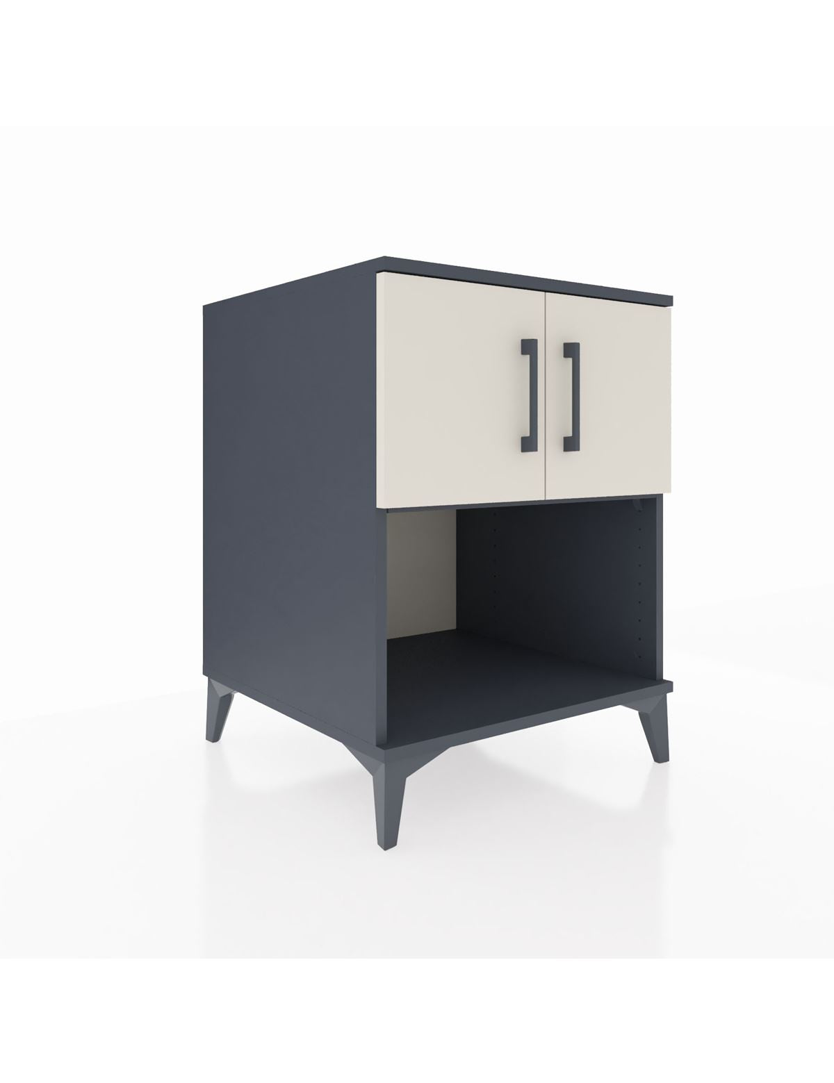 Kronos Komodin 2 Raflı 2 Kapaklı 60x59x80 Antrasit-Aytaşı