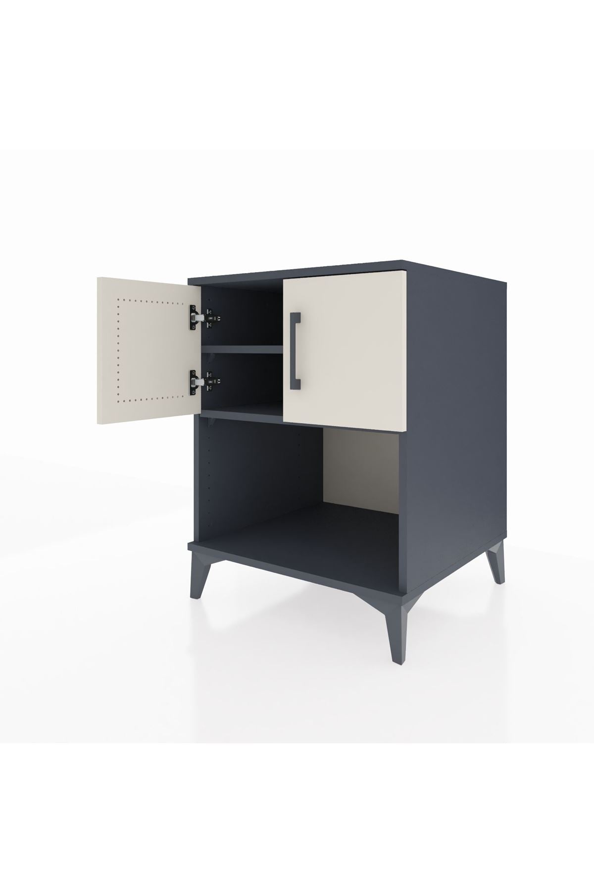 Kronos Komodin 2 Raflı 2 Kapaklı 60x59x80 Antrasit-Aytaşı