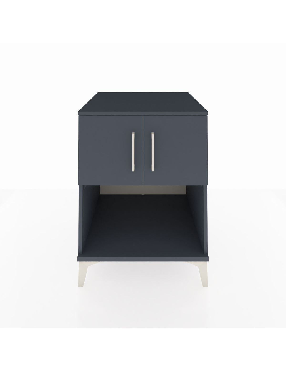 Kronos Komodin 2 Raflı 2 Kapaklı 60x59x80 Antrasit-Antrasit