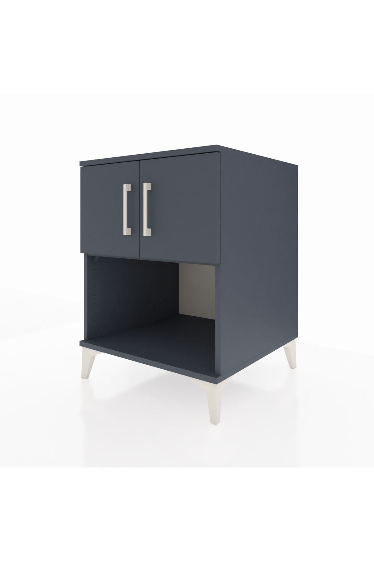 Kronos Komodin 2 Raflı 2 Kapaklı 60x59x80 Antrasit-Antrasit