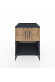 Kronos Komodin 2 Raflı 2 Kapaklı 60x59x80 Antrasit-Çam